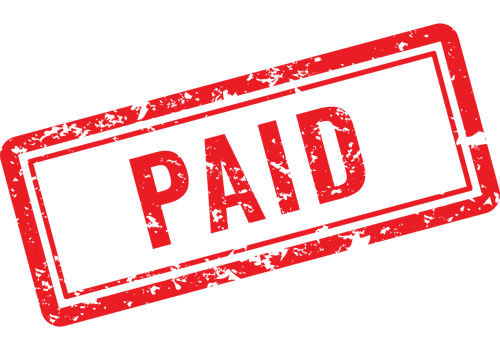 paid, rubber stamp png