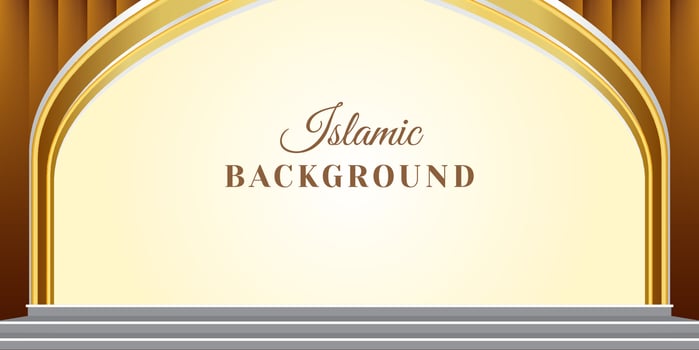 Islamic Stage Event Banner Background Template vector