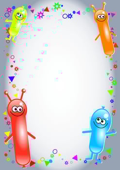 Happy Birthday Balloon Background Border vector
