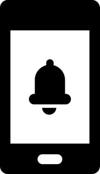 Phone, bell, ringtone vector icon. Simple element illustration from UI concept.  Mobile concept vector illustration. Phone, bell, ringtone vector icon on white background