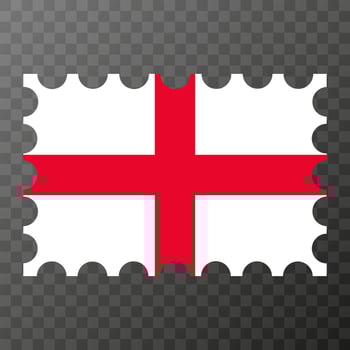 Postage stamp with England flag. Vector illustration.