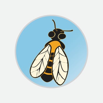 bee logo illustrations design icon vector