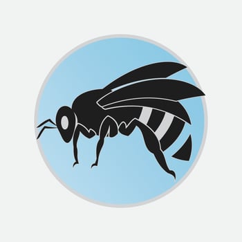 bee logo illustrations design icon vector