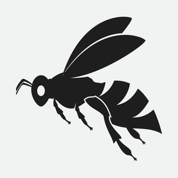 bee logo illustrations design icon vector