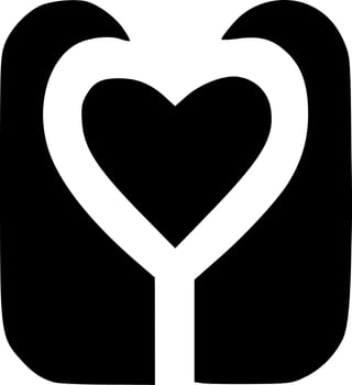 heart shape icon vector