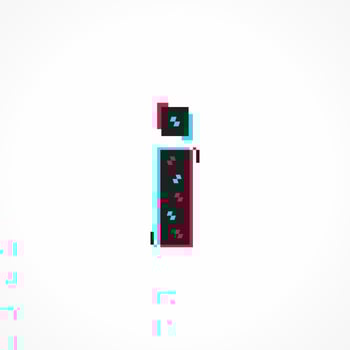 Abstract Glitch Effect Corporate Identity Letter I Logo Design vector