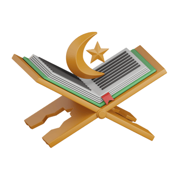3d rendering holy quran isolated useful for muslim, religion, ramadan kareem eid al fitr design png