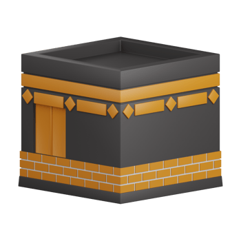 3d rendering kaaba isolated useful for muslim, religion, ramadan kareem eid al fitr design element png