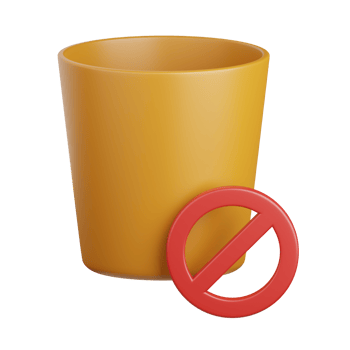 3d rendering no drink isolated useful for muslim, religion, ramadan kareem eid al fitr design png