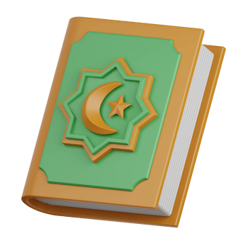 3d rendering quran book isolated useful for muslim, religion, ramadan kareem eid al fitr design png