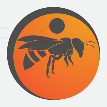 bee logo illustrations design icon vector