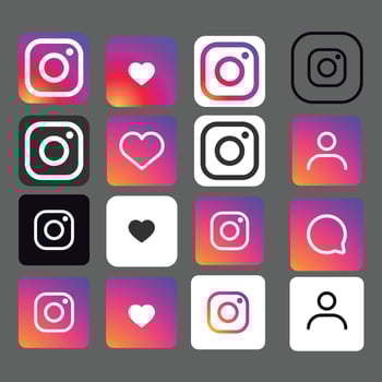 Instagram icon . vector