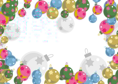 Christmas Bauble Border Decoration vector