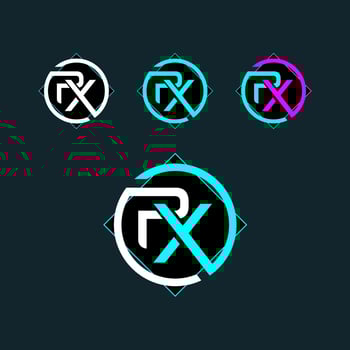 PX XP trendy letter logo design vector
