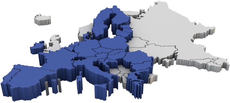 Countries of the European Union 3D render png