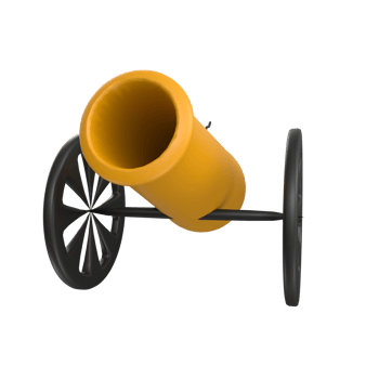 Cannon isolated on transparent png