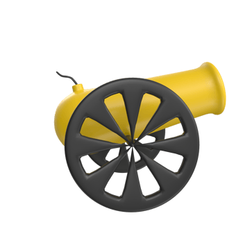 Cannon isolated on transparent png
