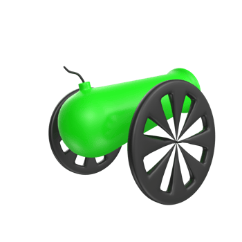 Cannon isolated on transparent png