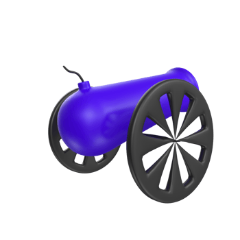 Cannon isolated on transparent png