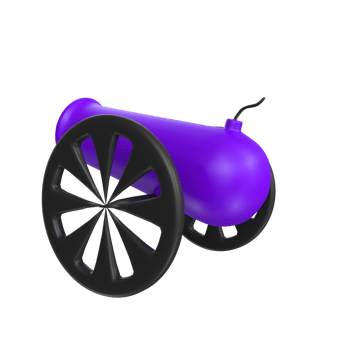Cannon isolated on transparent png