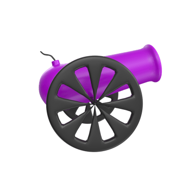 Cannon isolated on transparent png