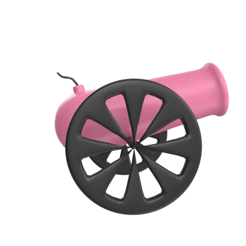 Cannon isolated on transparent png