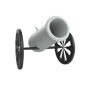 Cannon isolated on transparent png