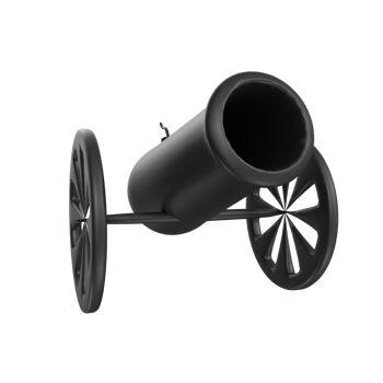 Cannon isolated on transparent png