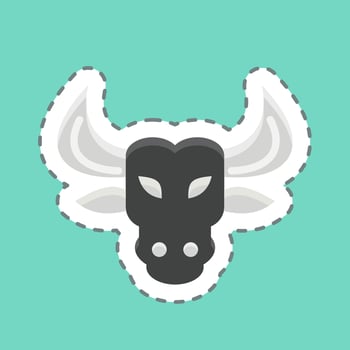 Icon Bull. related to Animal Head symbol. simple design editable. simple illustration vector