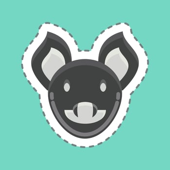 Icon Bat. related to Animal Head symbol. simple design editable. simple illustration vector