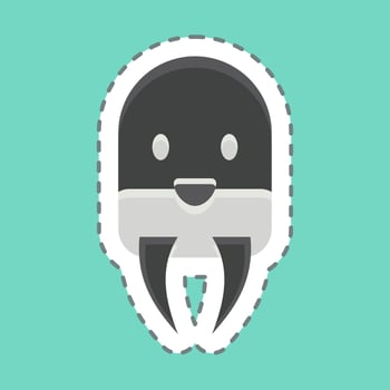 Icon Wairus. related to Animal Head symbol. simple design editable. simple illustration vector