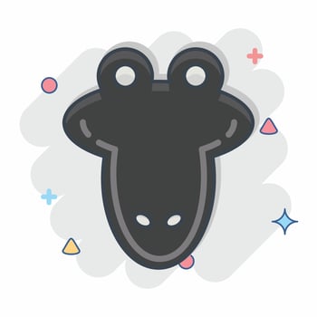 Icon Alligator. related to Animal Head symbol. simple design editable. simple illustration vector