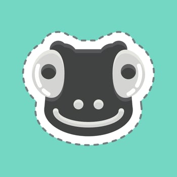 Icon Chameleon. related to Animal Head symbol. simple design editable. simple illustration vector