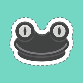 Icon Frog. related to Animal Head symbol. simple design editable. simple illustration vector