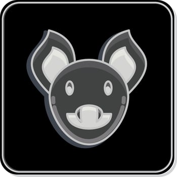 Icon Bat. related to Animal Head symbol. simple design editable. simple illustration vector