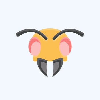 Icon Bee. related to Animal Head symbol. simple design editable. simple illustration vector
