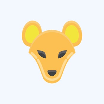Icon Hyena. related to Animal Head symbol. simple design editable. simple illustration vector