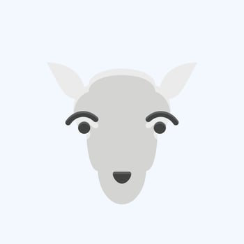 Icon Lamb. related to Animal Head symbol. simple design editable. simple illustration vector