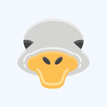 Icon Ostrich. related to Animal Head symbol. simple design editable. simple illustration vector