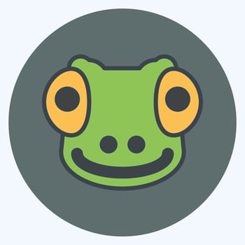 Icon Chameleon. related to Animal Head symbol. simple design editable. simple illustration vector