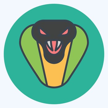 Icon Cobra. related to Animal Head symbol. simple design editable. simple illustration vector