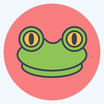 Icon Frog. related to Animal Head symbol. simple design editable. simple illustration vector