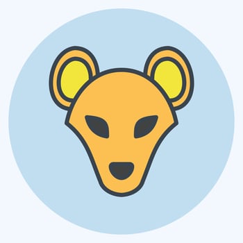 Icon Hyena. related to Animal Head symbol. simple design editable. simple illustration vector