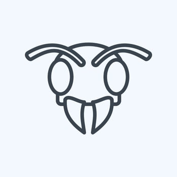 Icon Bee. related to Animal Head symbol. simple design editable. simple illustration vector