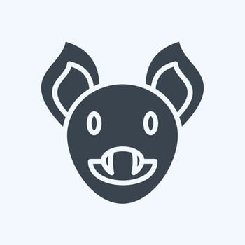 Icon Bat. related to Animal Head symbol. simple design editable. simple illustration vector