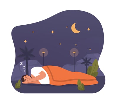 Hajj pilgrim stay overnight in Muzdalifah vector