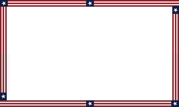 American patriotic border frame. Vector frame