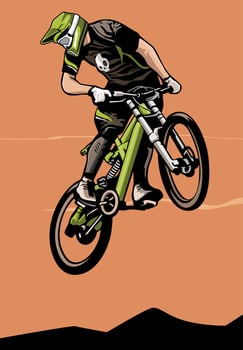 mountain bike design logo symbol vector