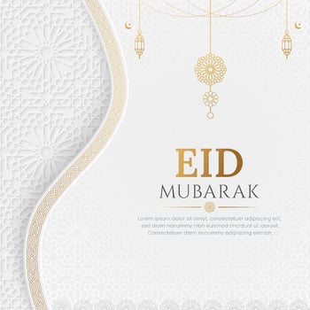 Eid Mubarak Greeting Card Social Media Post template vector