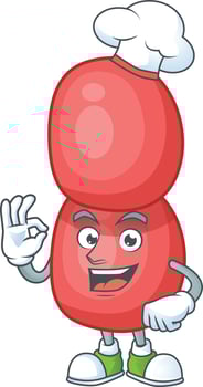 Cartoon character of neisseria gonorrhoeae vector